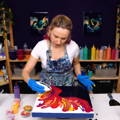 VERVE FLAMES Overflow Acrylic Pouring Abstract Art with Olga Soby