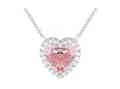Pink diamond heart pendant necklace - Pobjoy Diamonds