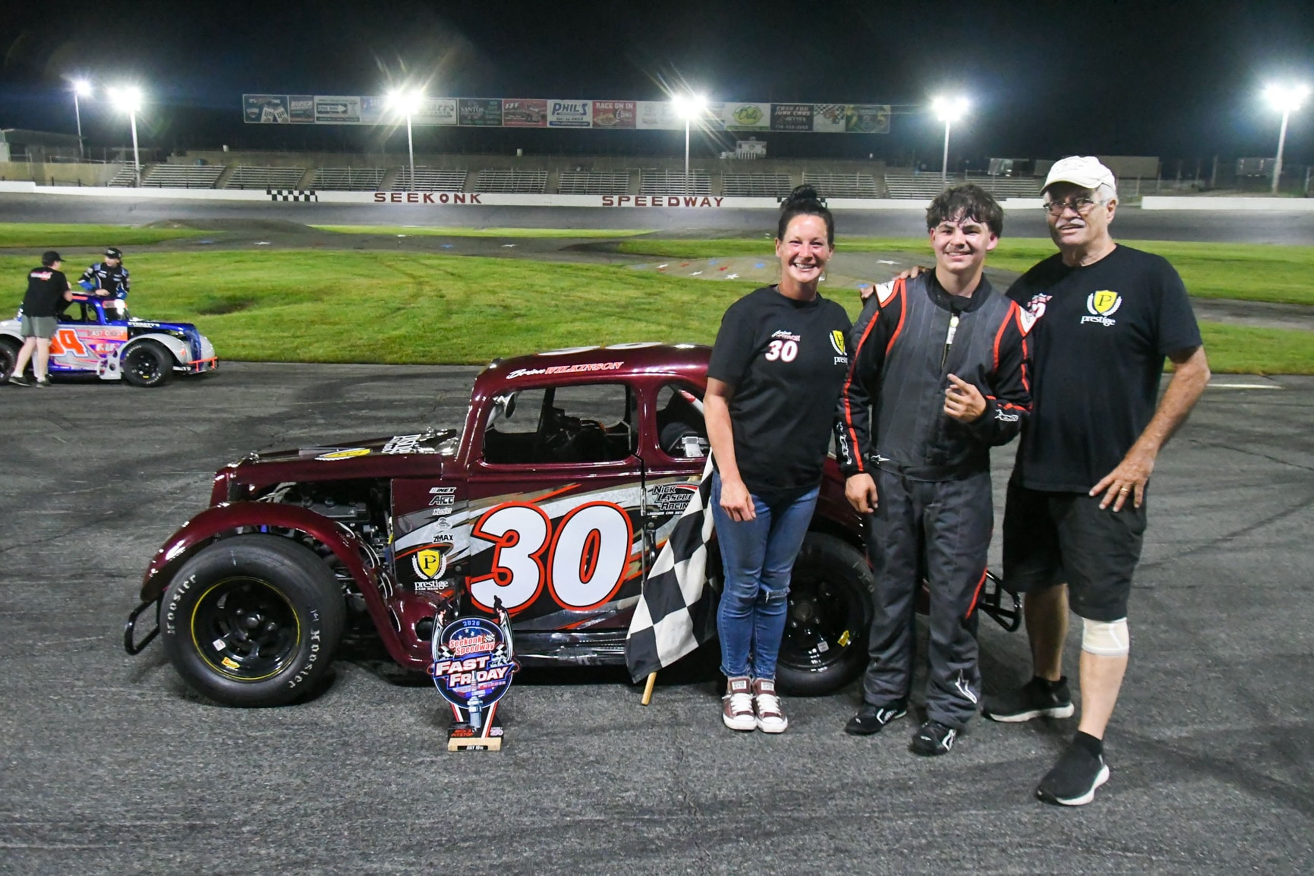 The Prestige-sponsored No. 30 Legends car at Seekonk Speedway — photo 4 of 5
