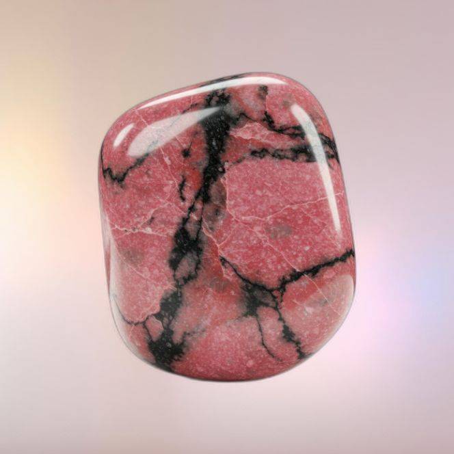 Rhodonite naturelle – pierre d’amour, de pardon et de guérison émotionnelle en lithothérapie.
