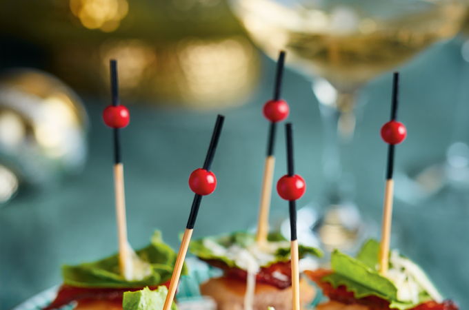 Mini Chicken Caesar Skewers