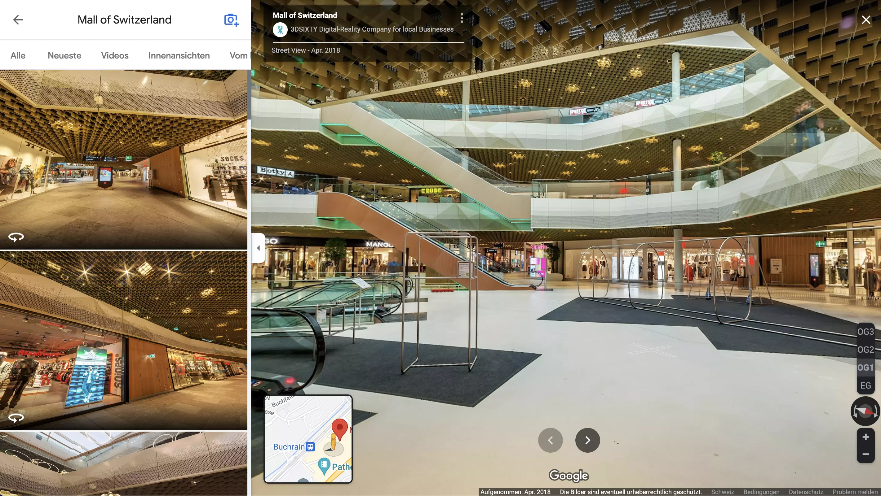 Google Street View - Mall of Switzerland