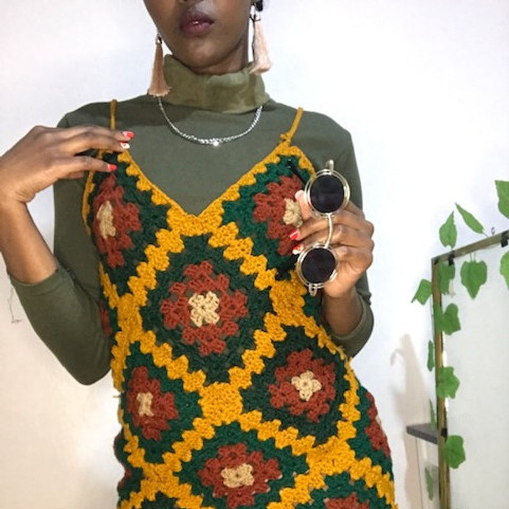 IGBO Granny Square Crochet Dress