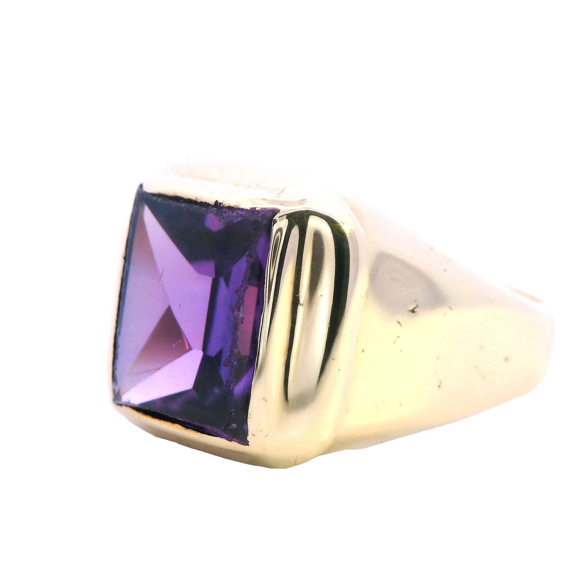 Modern Majesty Synthetic Sapphire Ring