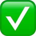 checkmark emoji