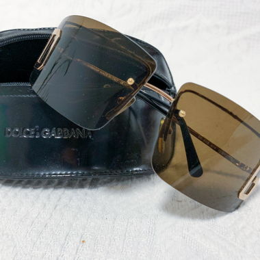 Dolce & Gabbana Sonnenbrille schwarz-gold 
