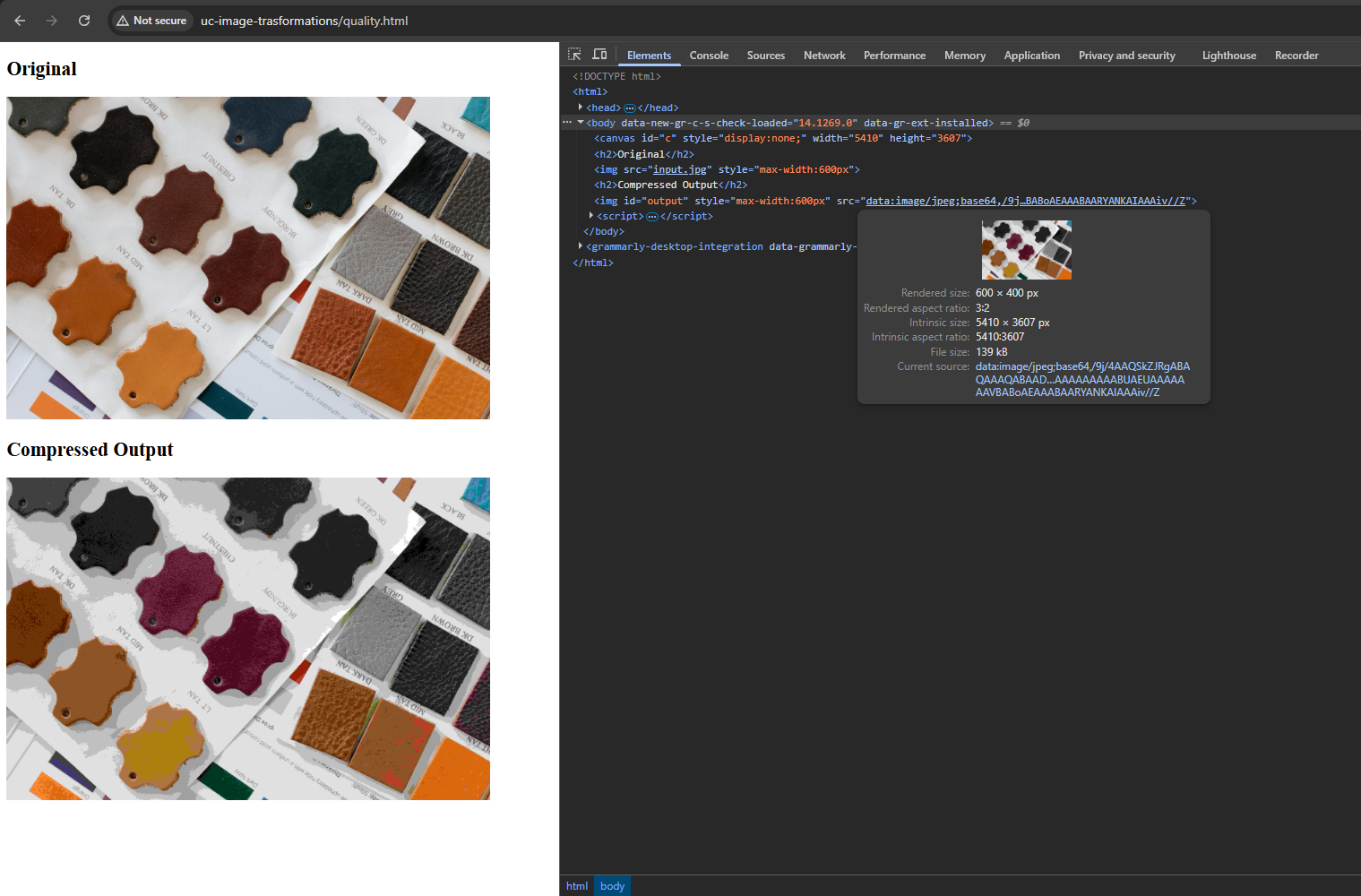 Drastic JPEG compression using HTML5 Canvas and JavaScript