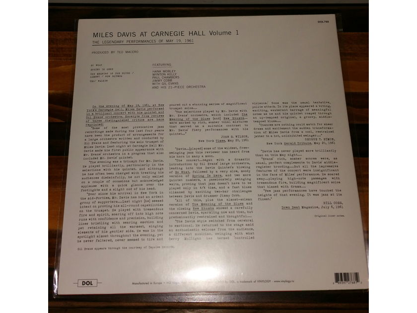 Miles Davis - Miles Davis At Carnegie Hall Volume 1  140g Reissue
