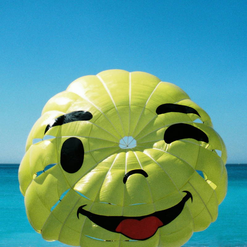 Parachute met een smiley
