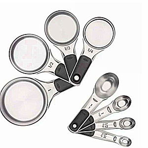 Stainless Steel Measuring Cups and Spoons Set