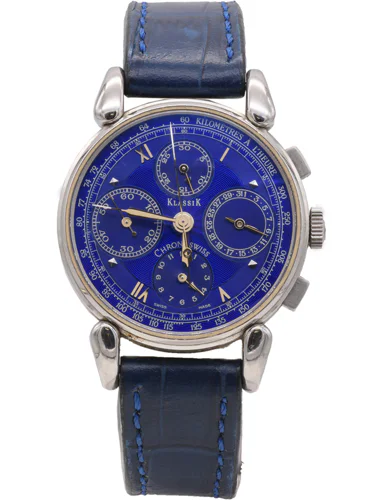 Chronoswiss Classic Klassik Chronograph Steel Blue Dial