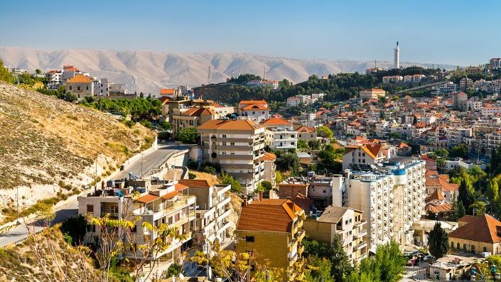 View of Zahle, the capital of Beqaa Governorate of Lebanon