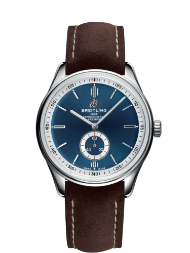 Premier Automatic 40 Stainless Steel / Blue / Nubuck Brown / Folding