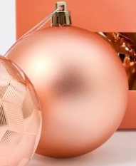 Rose' Matte Shatterproof Baubles 80mm