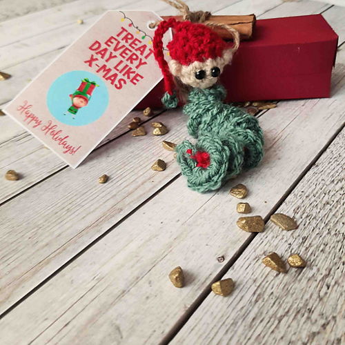 Elf Worry Worm Crochet Pattern