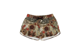 Abstract Earth Tones Mosaic women's shorts | all-over print