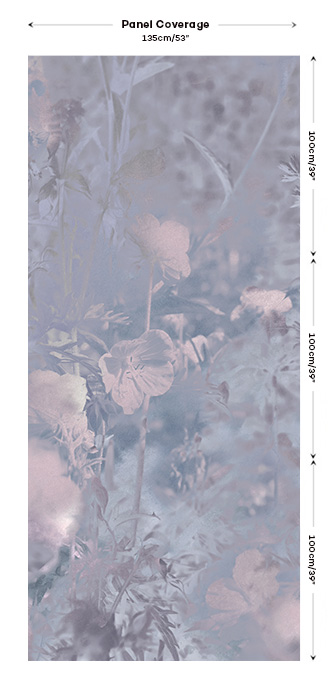 blue & pink floral fabric pattern image