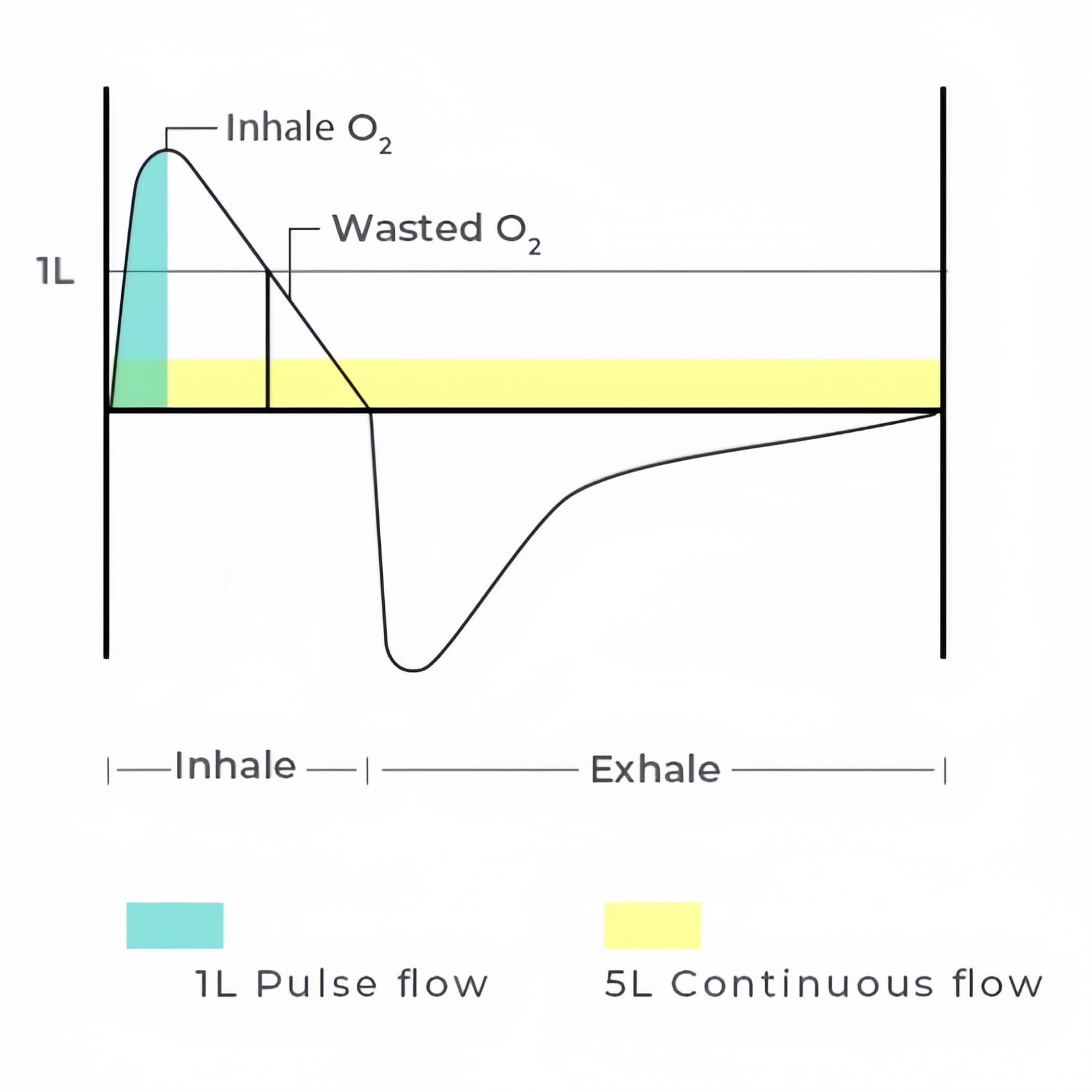 pulse flow ortable oxygen concentrator delivers oxygen more efficiently than the continuous flow oxygen concentrator