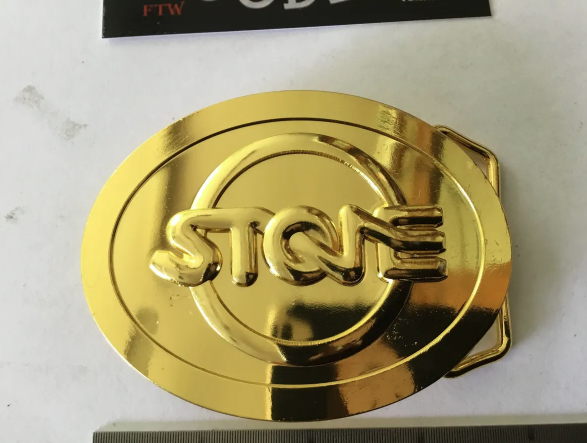 1 x GOLD coloured. BELT BUCKLE. SANDY HARBUTT