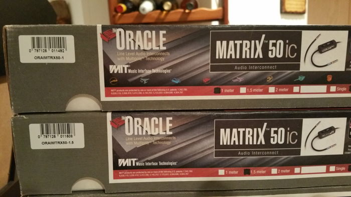 MIT Cables Oracle Matrix 50 1 meter RCA Pair