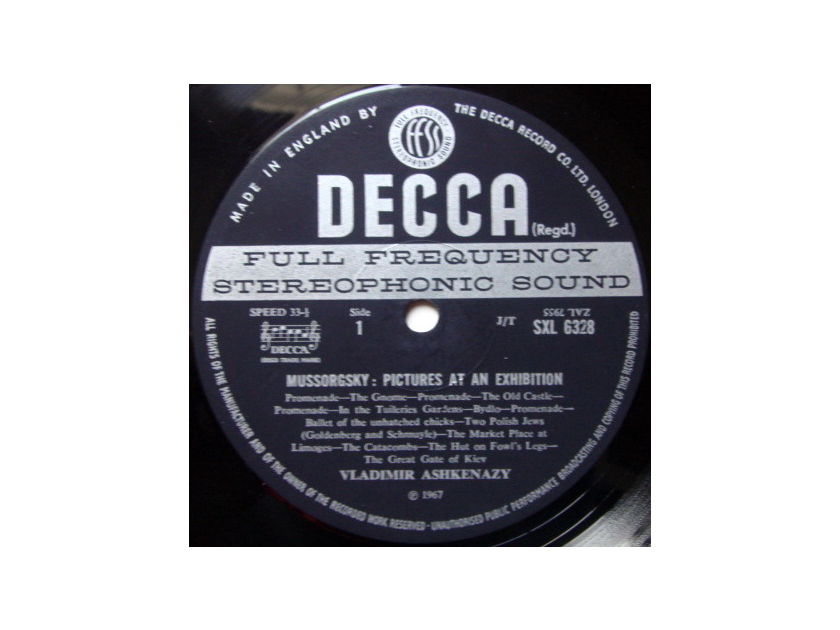 DECCA SXL-WB-ED3 / ASHKENAZY-MEHTA, - Mussorgsky Pictures at an Exhibition, NM!