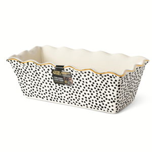 Thyme & Table, 9" Ceramic Loaf Dish, Dot