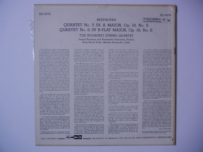 Beethoven - Quartet No. 5 & No. 6 Columbia MS-6076 six-eye