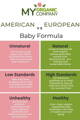 American VS. European Baby Formula Difference Chart | My Organic Company