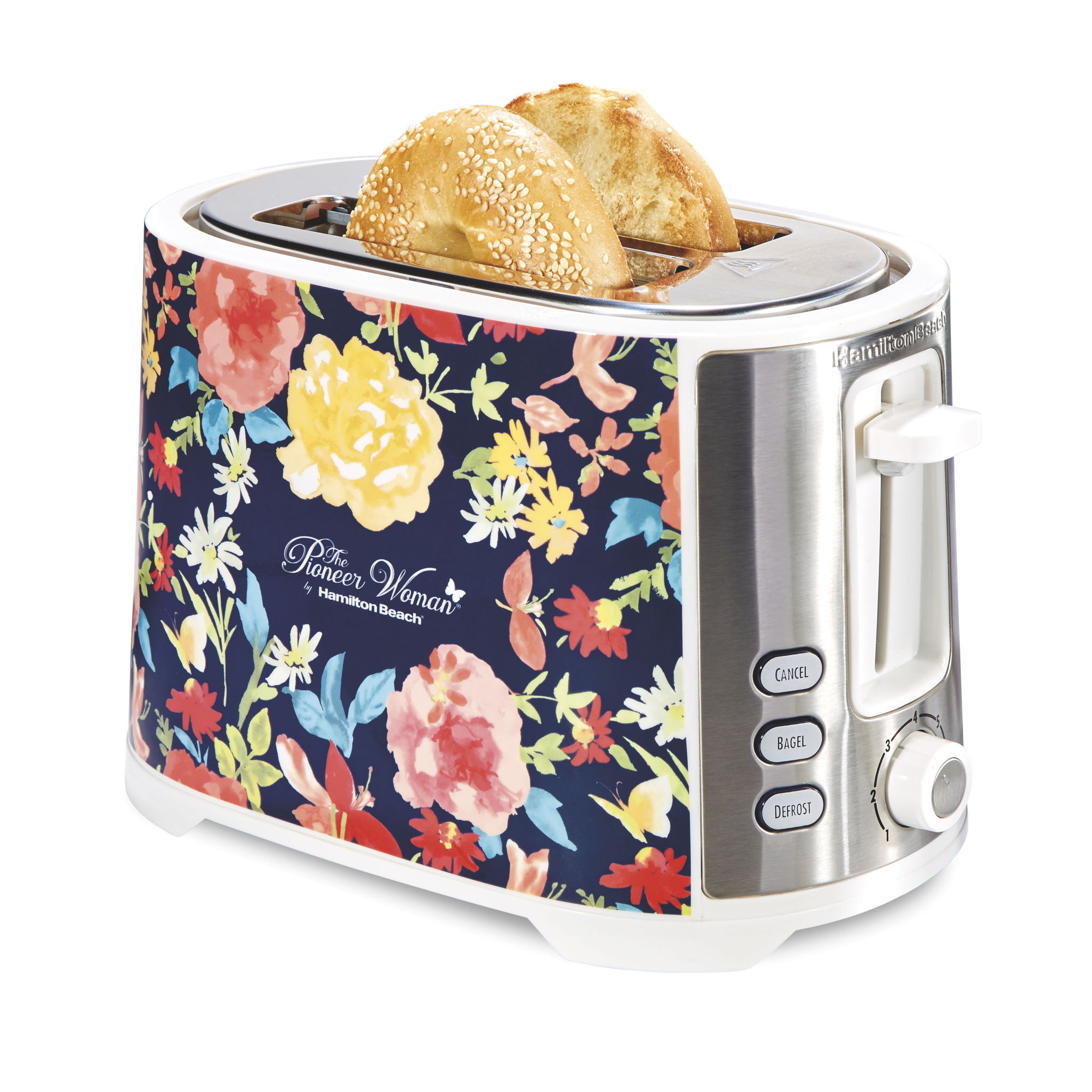 The Pioneer Woman Fiona Floral ExtraWide Slot 2Slice Toaster vs