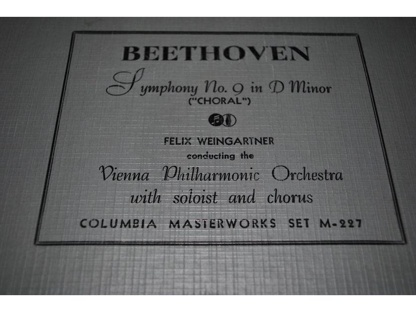Beethoven Symphony No. 9 - in D Minor, 8 Record Set Felix Weingartner Conducting