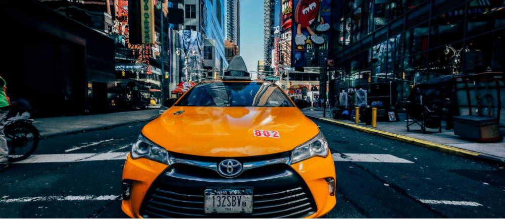New York City taxi cab in Manhattan