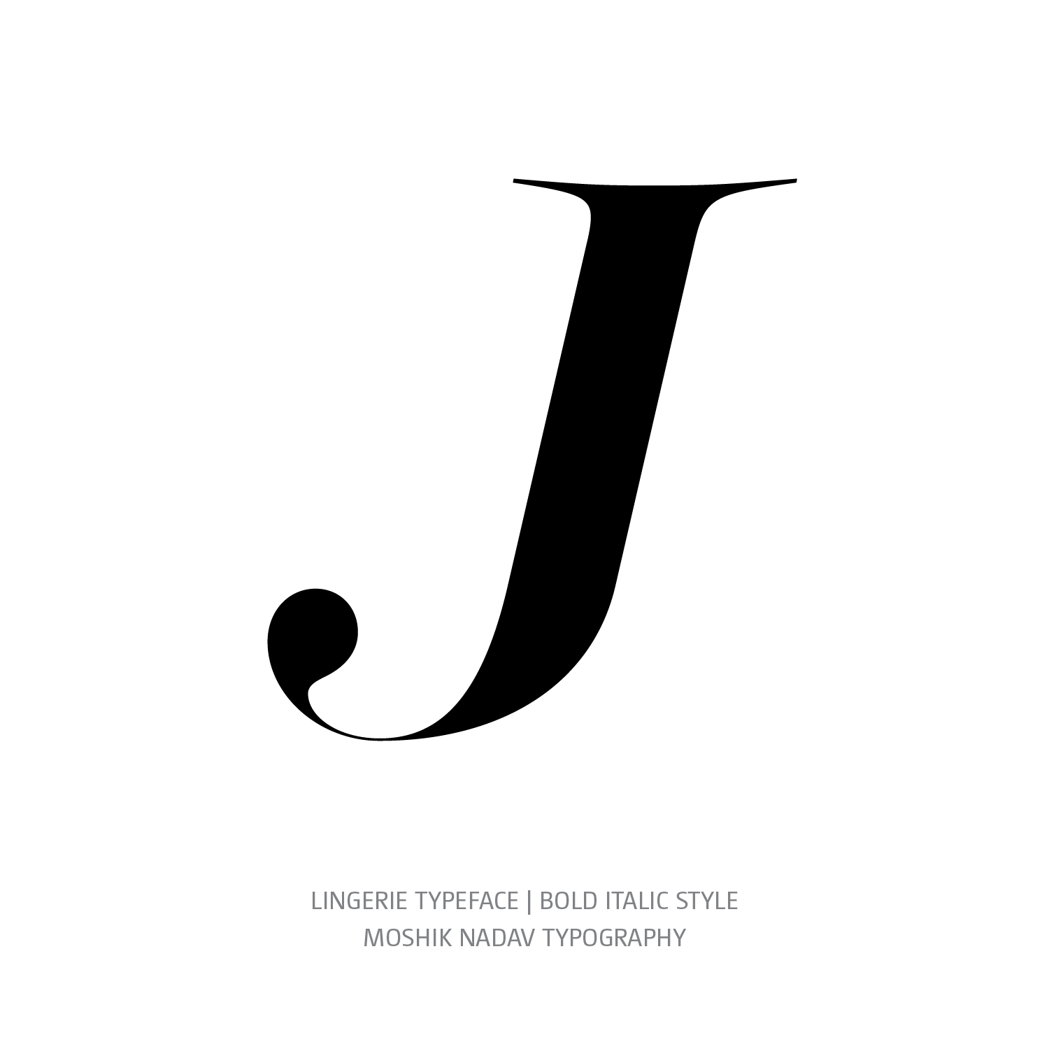 Lingerie Typeface Bold Italic J