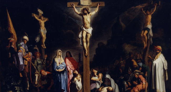 Christians Gathered at Cross