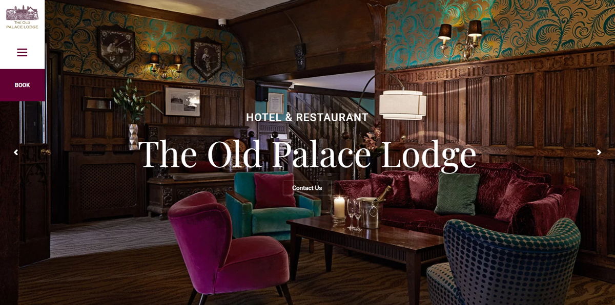 Screenshot of The Old Palace Lodge, from the hotel websites collection.