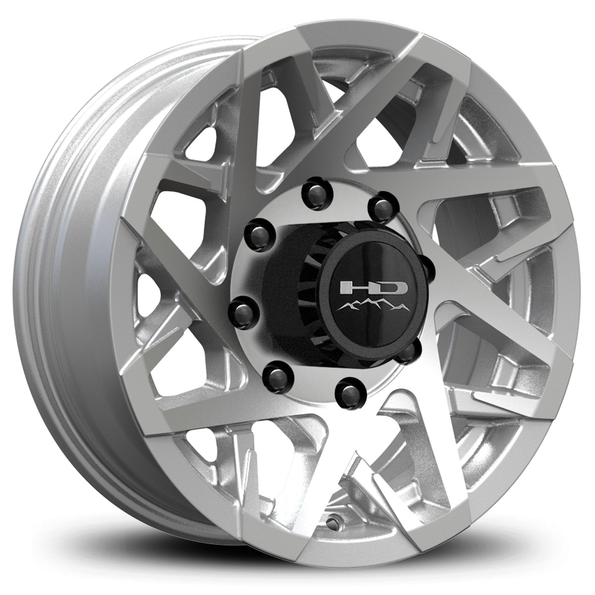 HD Off-Road Canyon Custom Trailer Wheel Rims in 16x6.0 16x6 Gloss Black Machined Face with Center Cap & Logo fits 8x6.50 / 8x165 Axle Boat, Car, RV, Travel, Concession, Horse, Utility, Lawn & Garden, & Landscaping.