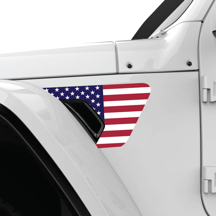 thumbnail image 2 of Oracal Gladiator Fender Vent Decals For Jeep Gladiator Rubicon JL (2018-2024) – Vinyl Graphic Sticker Set 2 of 6