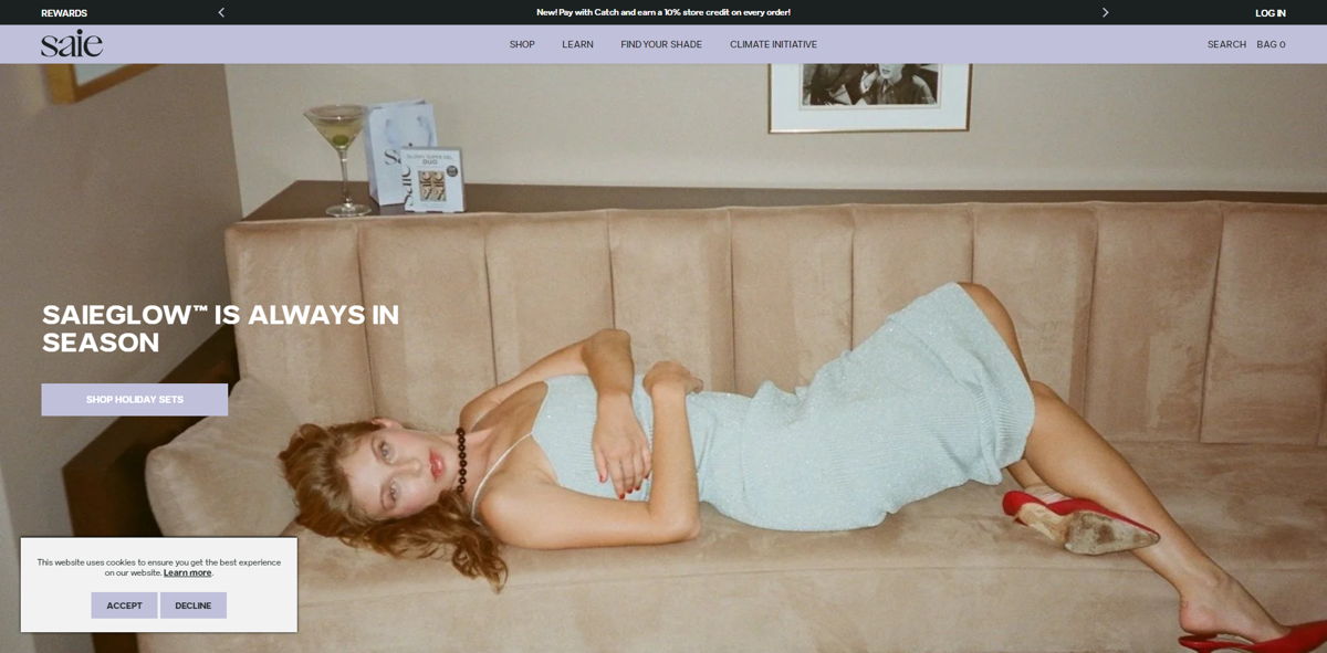 Screenshot of Saie , from the purple websites collection.