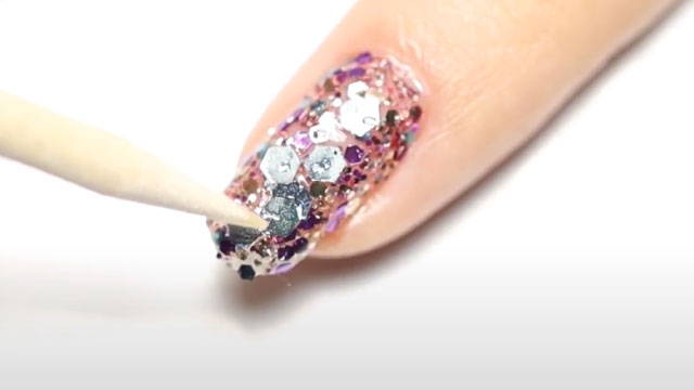 Cosmetics, Gesture, Nail care, Nail, Font, Manicure, Nail polish, Human leg, Thumb, Peach