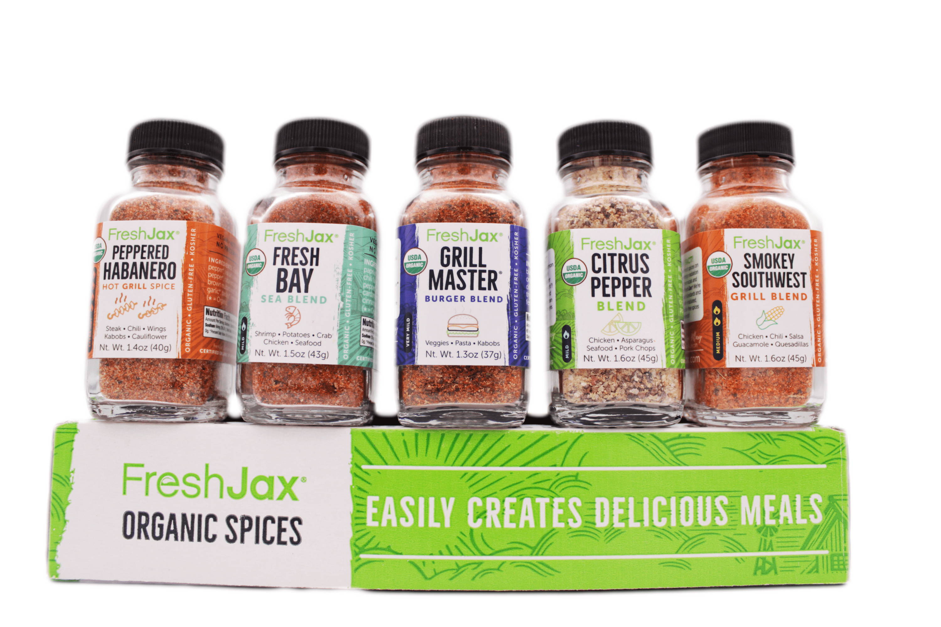 Organic Grilling Spices Gift Set, FreshJax Organic Spices