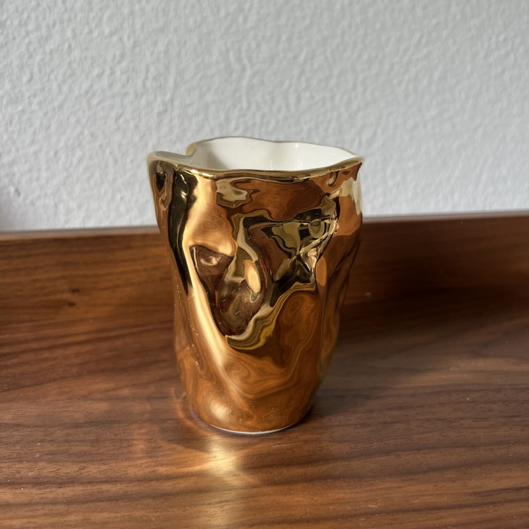 Vase Keramik Gold