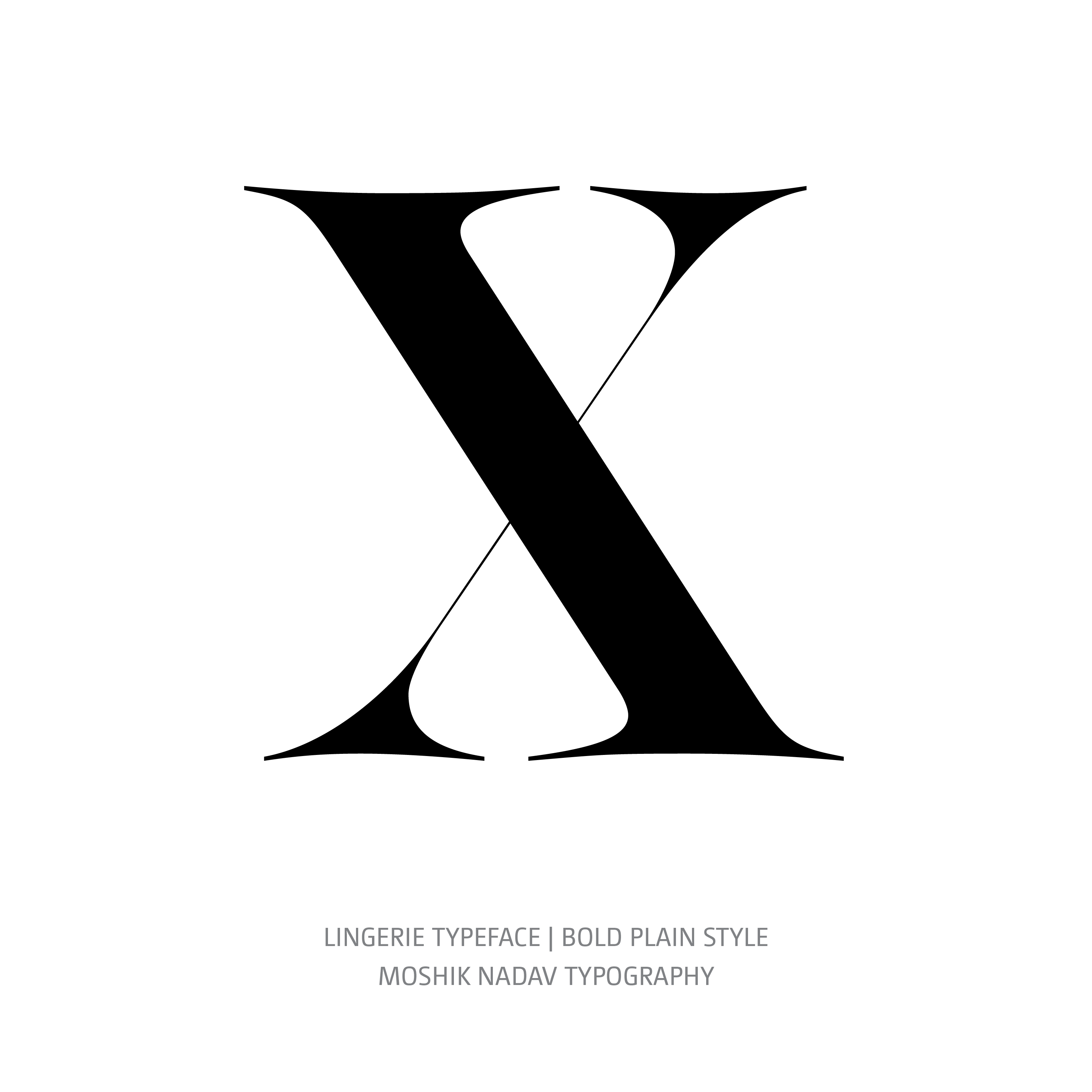 Lingerie Typeface Bold Plain X
