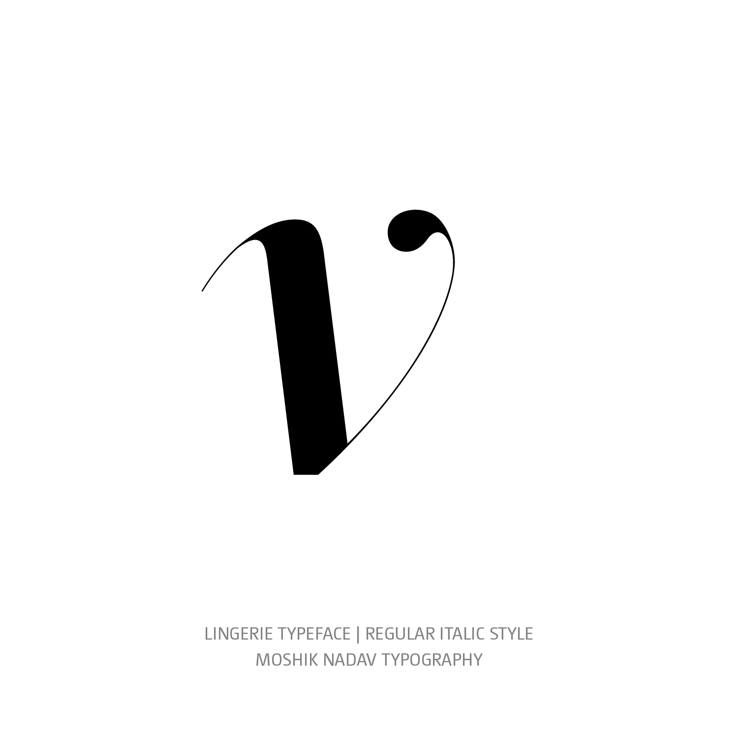 Lingerie Typeface Regular Italic v - Fashion fonts by Moshik Nadav Typography