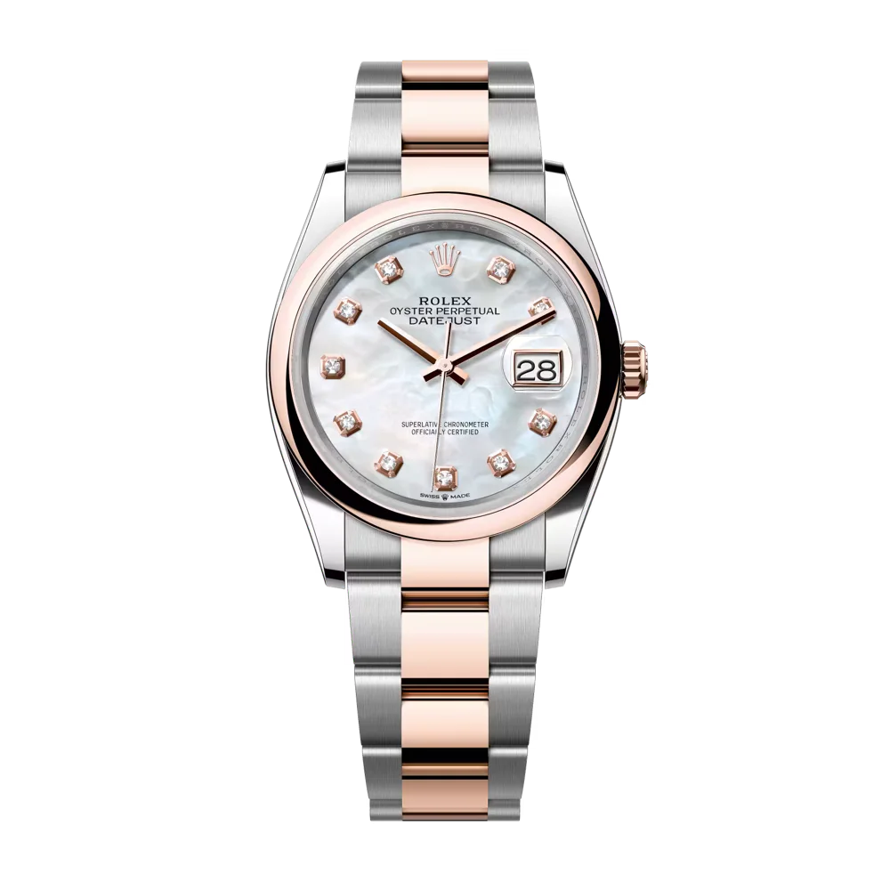 MoP Dial with Diamonds Oyster Bracelet Box and Papers 2024, image 1