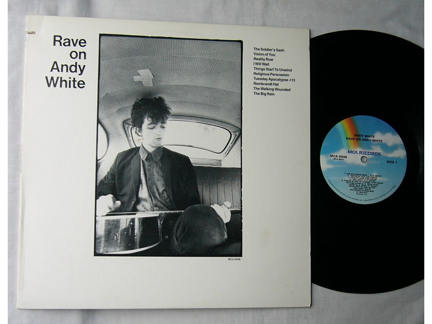 ANDY WHITE LP--RAVE ON ANDY - WHITE--orig 1986 debut album on MCA label--great British blues-rock
