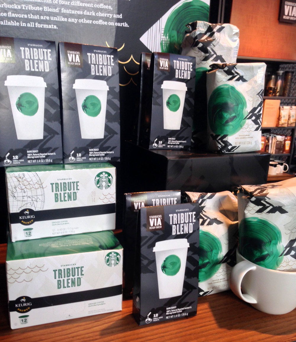 Starbucks Tribute Blend Dieline Design, Branding & Packaging