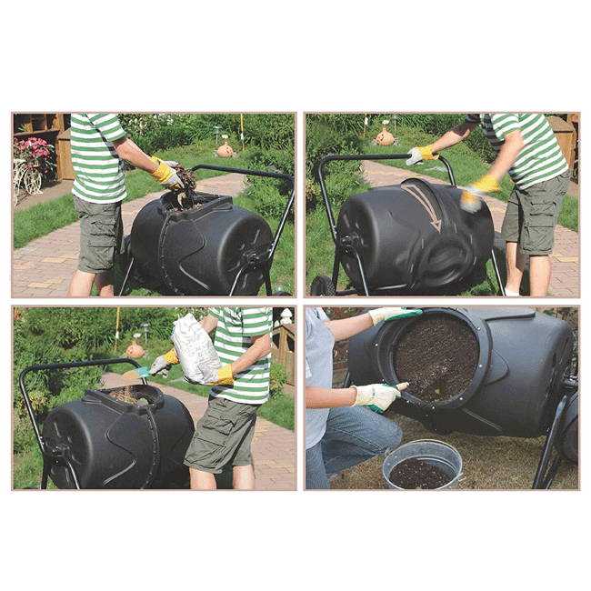 Compost Bin 50 Gallon Outdoor Tumbler composters Garden Tumbling or Rotating