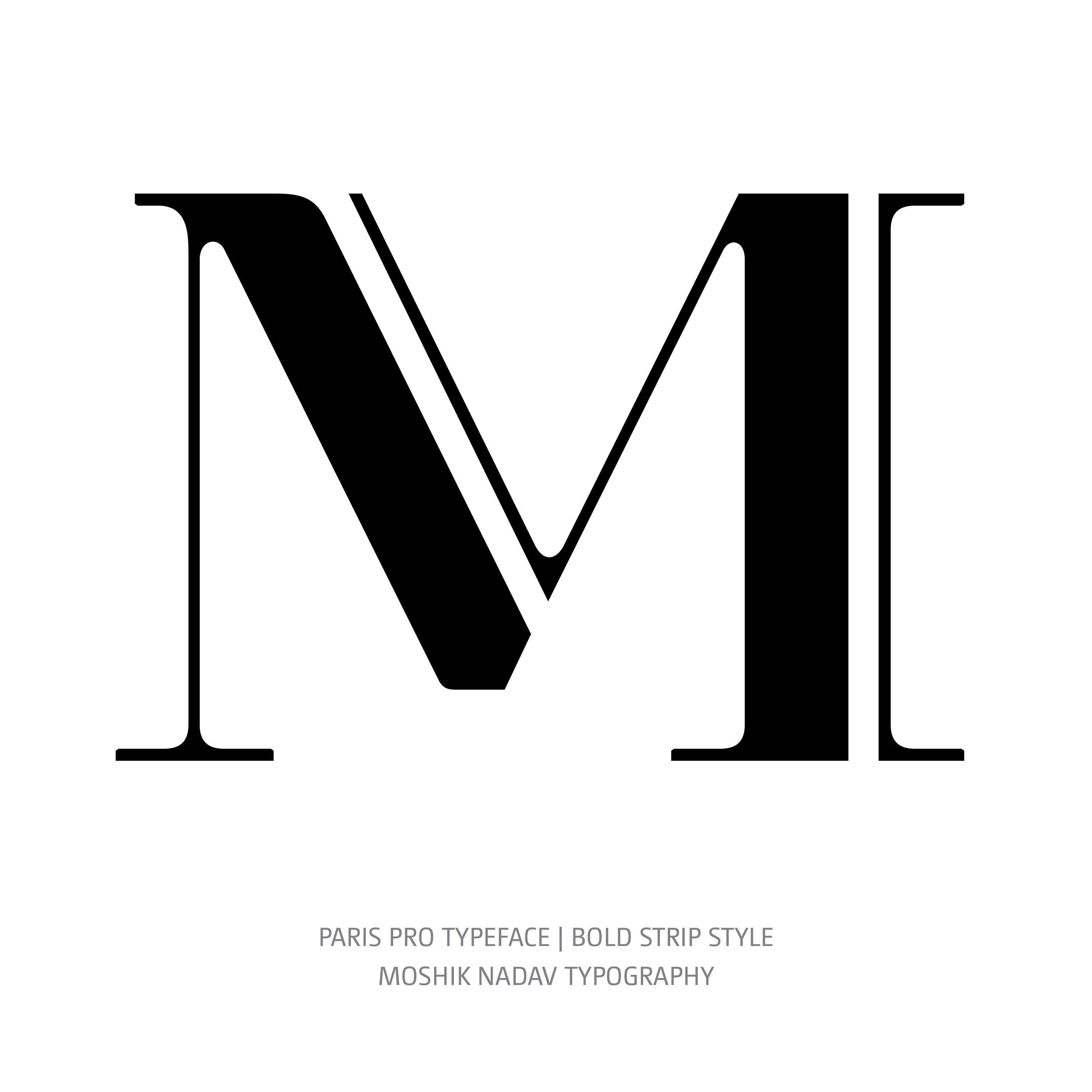 Paris Pro Typeface Bold Strip M