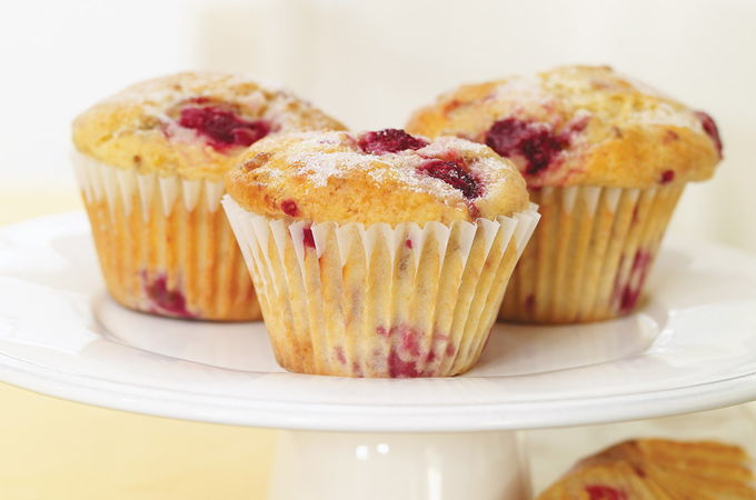 Raspberry Kefir Muffins