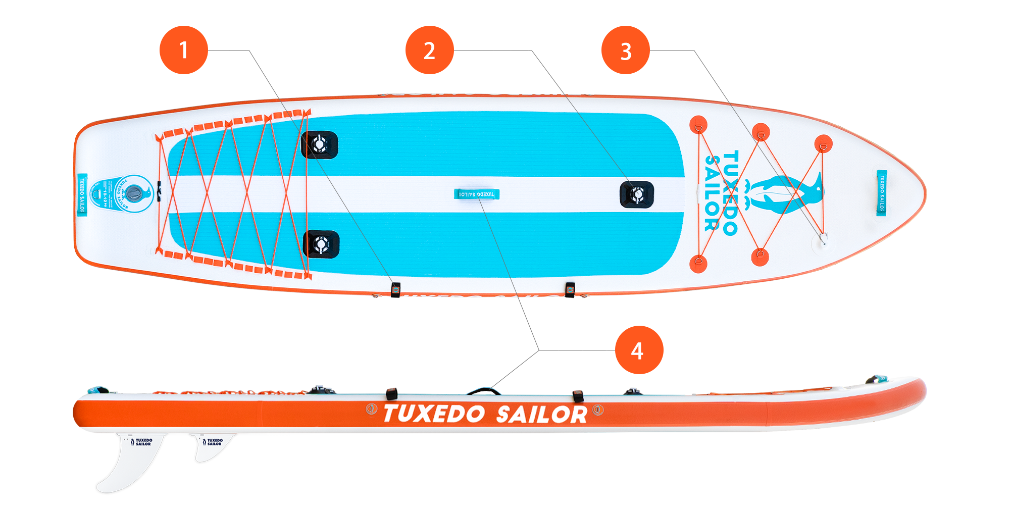 Tuxedo sailor stand up paddle board inflatable