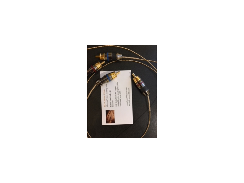 Elf Custom Cables Gold Super Helix RCA Interconnect 1M